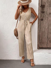 fashion women's casual suspender jumpsuit - 808Lush