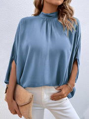 fashion women's temperament solid color shirt - 808Lush