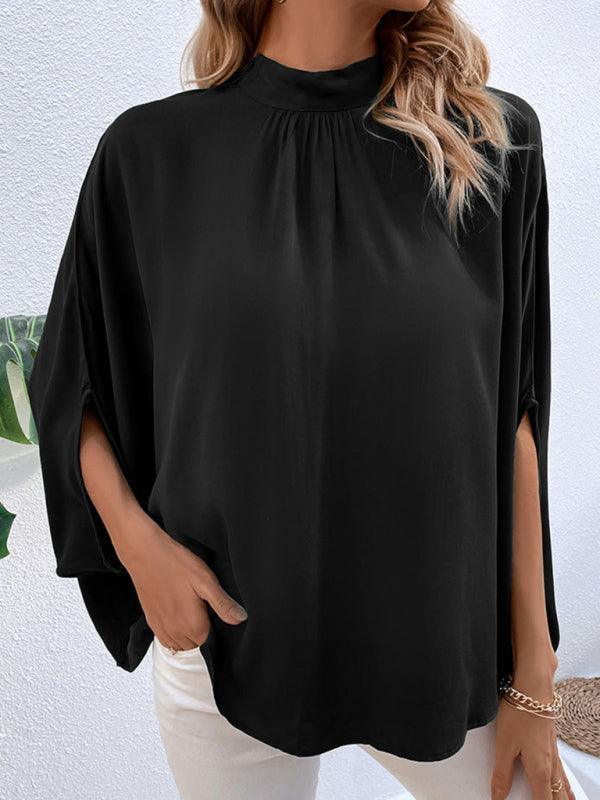 fashion women's temperament solid color shirt - 808Lush