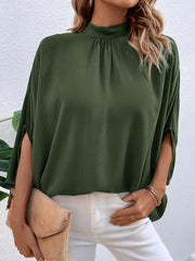 fashion women's temperament solid color shirt - 808Lush