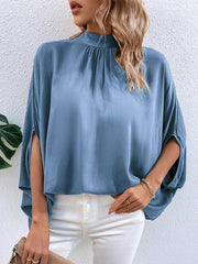 fashion women's temperament solid color shirt - 808Lush