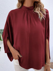 fashion women's temperament solid color shirt - 808Lush