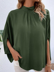 fashion women's temperament solid color shirt - 808Lush