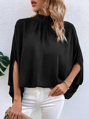 fashion women's temperament solid color shirt - 808Lush