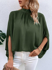 fashion women's temperament solid color shirt - 808Lush