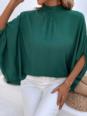 fashion women's temperament solid color shirt - 808Lush