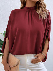 fashion women's temperament solid color shirt - 808Lush