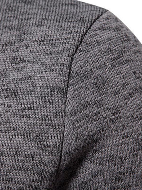 Men high collar style casual pile collar top - 808Lush