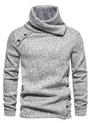Men high collar style casual pile collar top - 808Lush