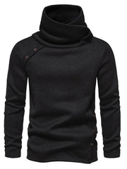Men high collar style casual pile collar top - 808Lush