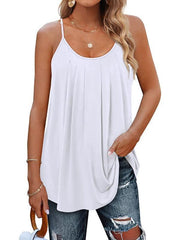 loose casual solid color sexy camisole top - 808Lush