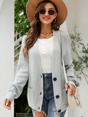 knitted cardigan with elegant V-neck sweater cardigan jacket - 808Lush