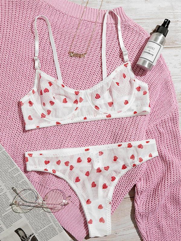 sexy love mesh lingerie set - 808Lush