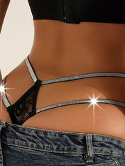 sexy low-waist lace women's underwear straps, seamless thong - 808Lush