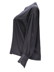 fashion all-match loose long-sleeved chiffon blouse - 808Lush