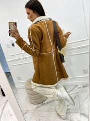 thickened sherpa splicing coat jacket - 808Lush