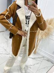 thickened sherpa splicing coat jacket - 808Lush