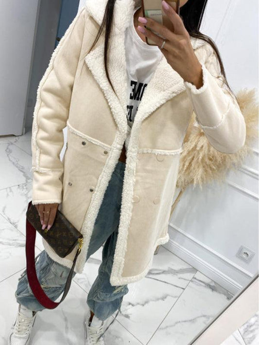 thickened sherpa splicing coat jacket - 808Lush