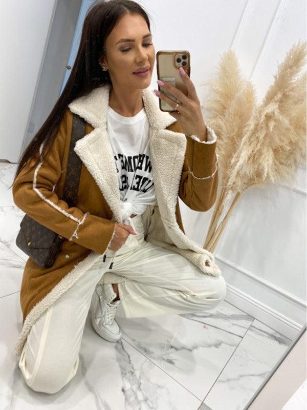 thickened sherpa splicing coat jacket - 808Lush