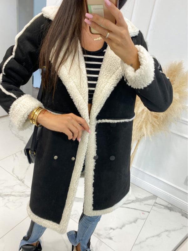 thickened sherpa splicing coat jacket - 808Lush