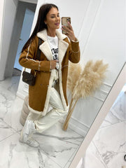 thickened sherpa splicing coat jacket - 808Lush