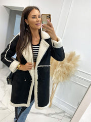 thickened sherpa splicing coat jacket - 808Lush
