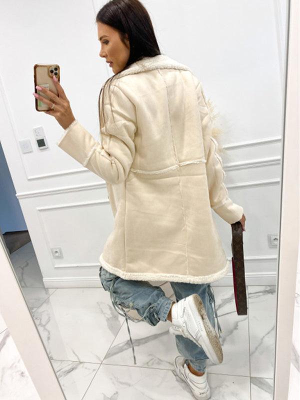 thickened sherpa splicing coat jacket - 808Lush
