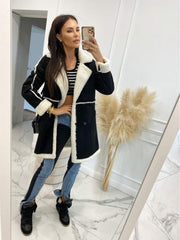 thickened sherpa splicing coat jacket - 808Lush