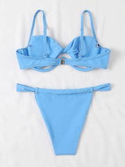 twist bag V drag hollow sexy bikini - 808Lush