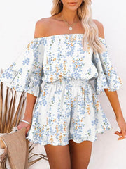 splicing short-sleeved loose-fitting solid-color chiffon jumpsuit - 808Lush