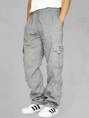 men's loose overalls trousers foot multi-pocket tether men's loose overalls trousers - 808Lush