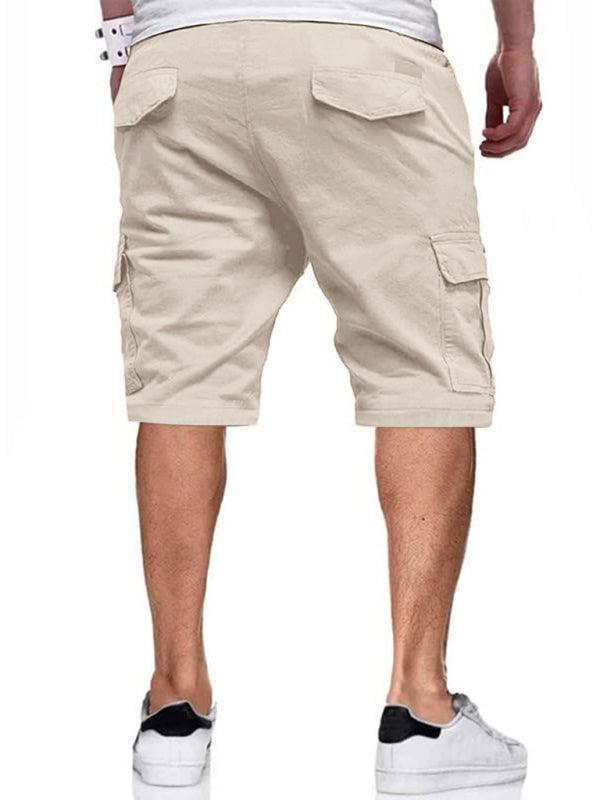 men's overalls drawstring color block casual shorts - 808Lush