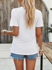 women's round neck T-shirt tops - 808Lush