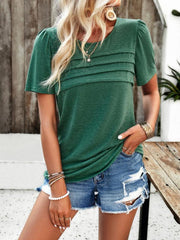 women's round neck T-shirt tops - 808Lush