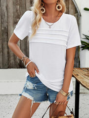 women's round neck T-shirt tops - 808Lush