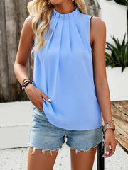 women's elegant sleeveless halter top - 808Lush