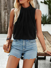 women's elegant sleeveless halter top - 808Lush