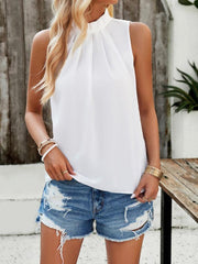 women's elegant sleeveless halter top - 808Lush