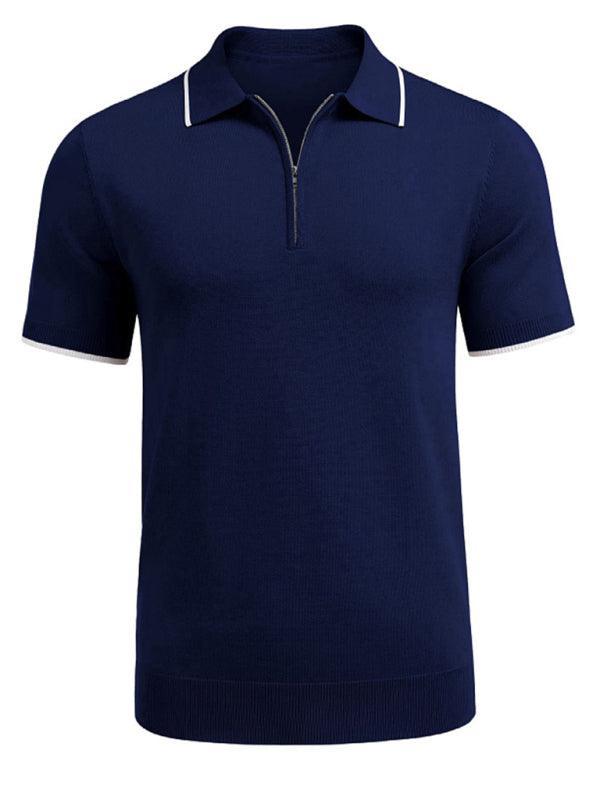 zipper sweater casual business polo shirt - 808Lush