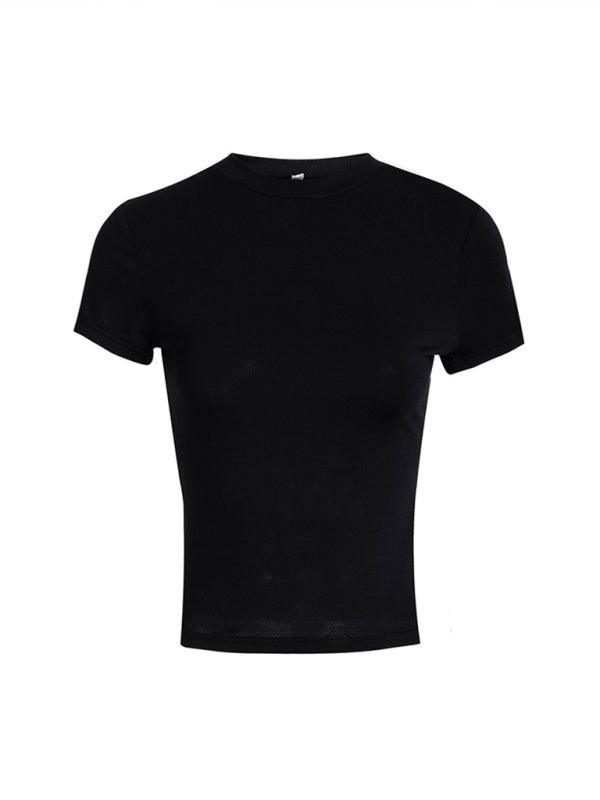 Y2K style slimming short-sleeved T-shirt - 808Lush