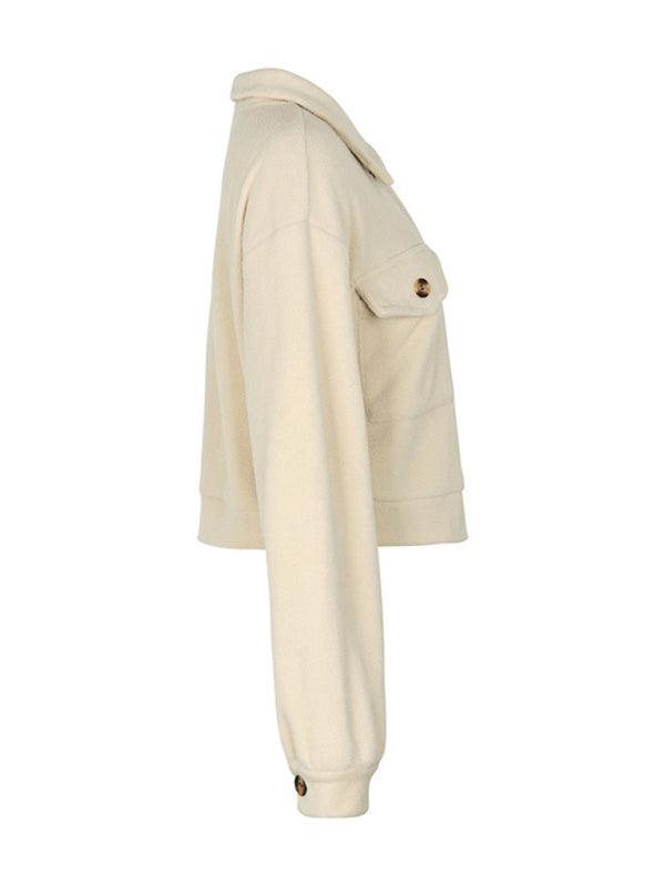 women's color block polar fleece jacket - 808Lush
