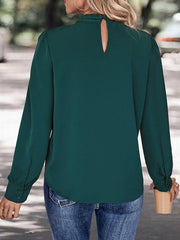 solid color pullover long sleeve shirt - 808Lush