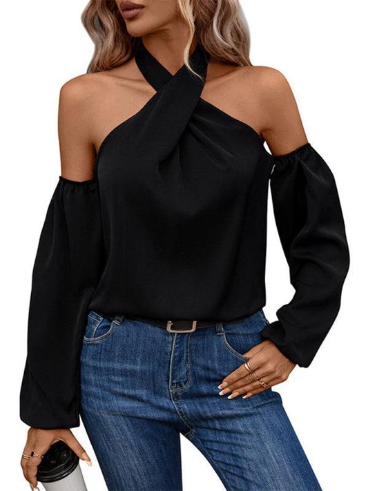 women's strapless long-sleeved shirt - 808Lush