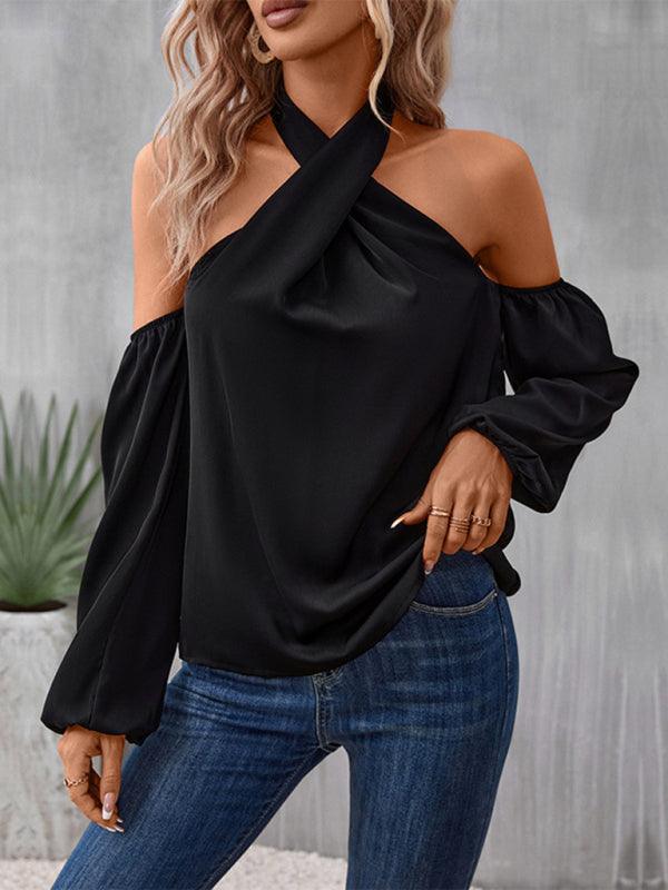 women's strapless long-sleeved shirt - 808Lush