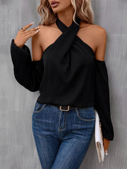 women's strapless long-sleeved shirt - 808Lush