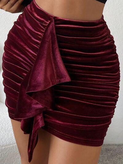 Ruched Mini Skirt - 808Lush
