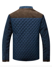 Side seam pocket thickened non-hooded blue casual youth jacket - 808Lush