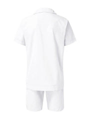 Sports Short Sleeve Linen Loose Casual Men's Shirt Set - 808Lush