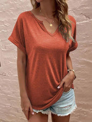 t-shirt for women loose neckline loose short-sleeved - 808Lush