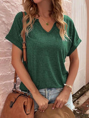 t-shirt for women loose neckline loose short-sleeved - 808Lush